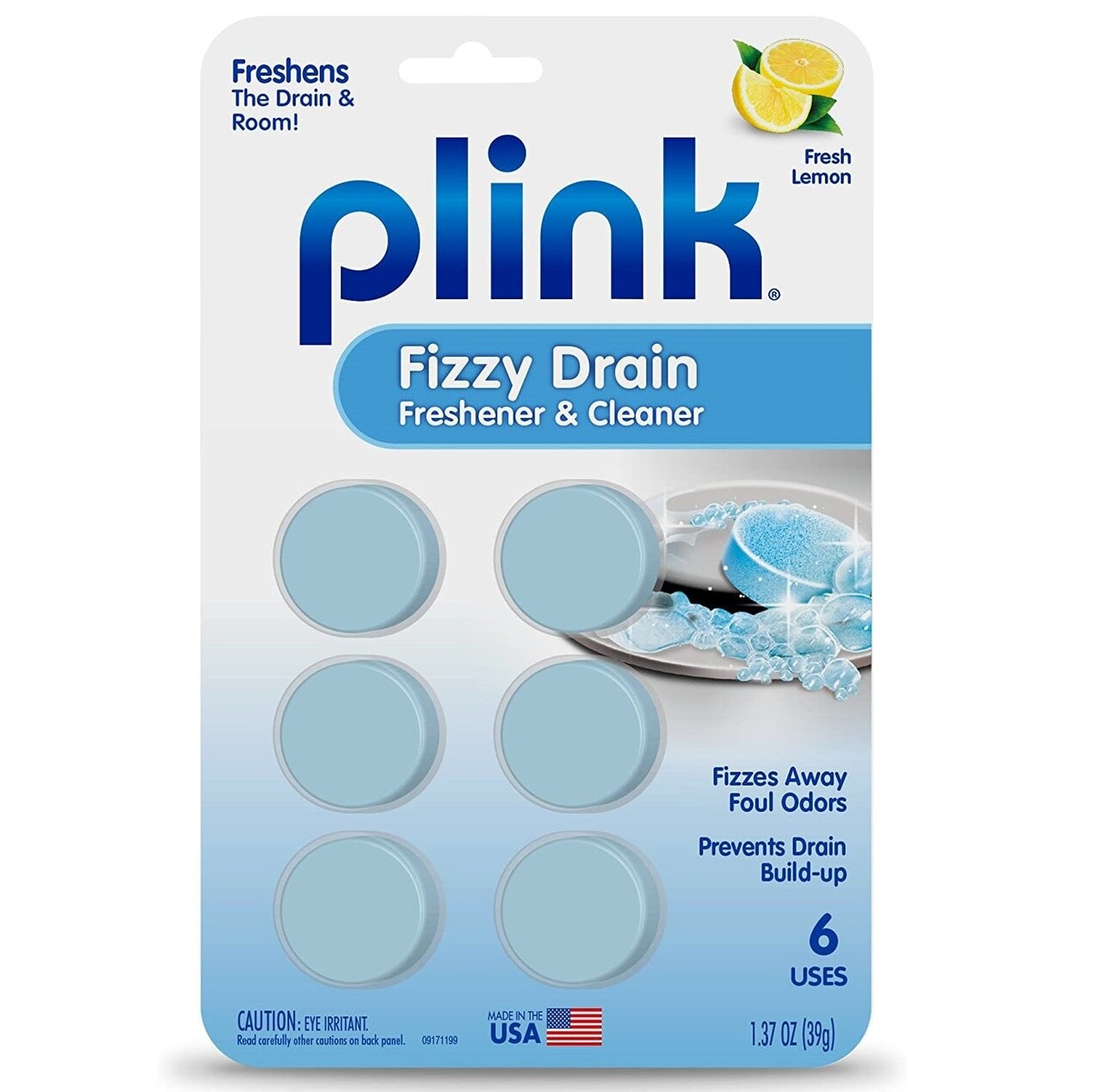 Plink Fizzy Drain Cleaner, Freshener, Deodorizer and Clog Preventer